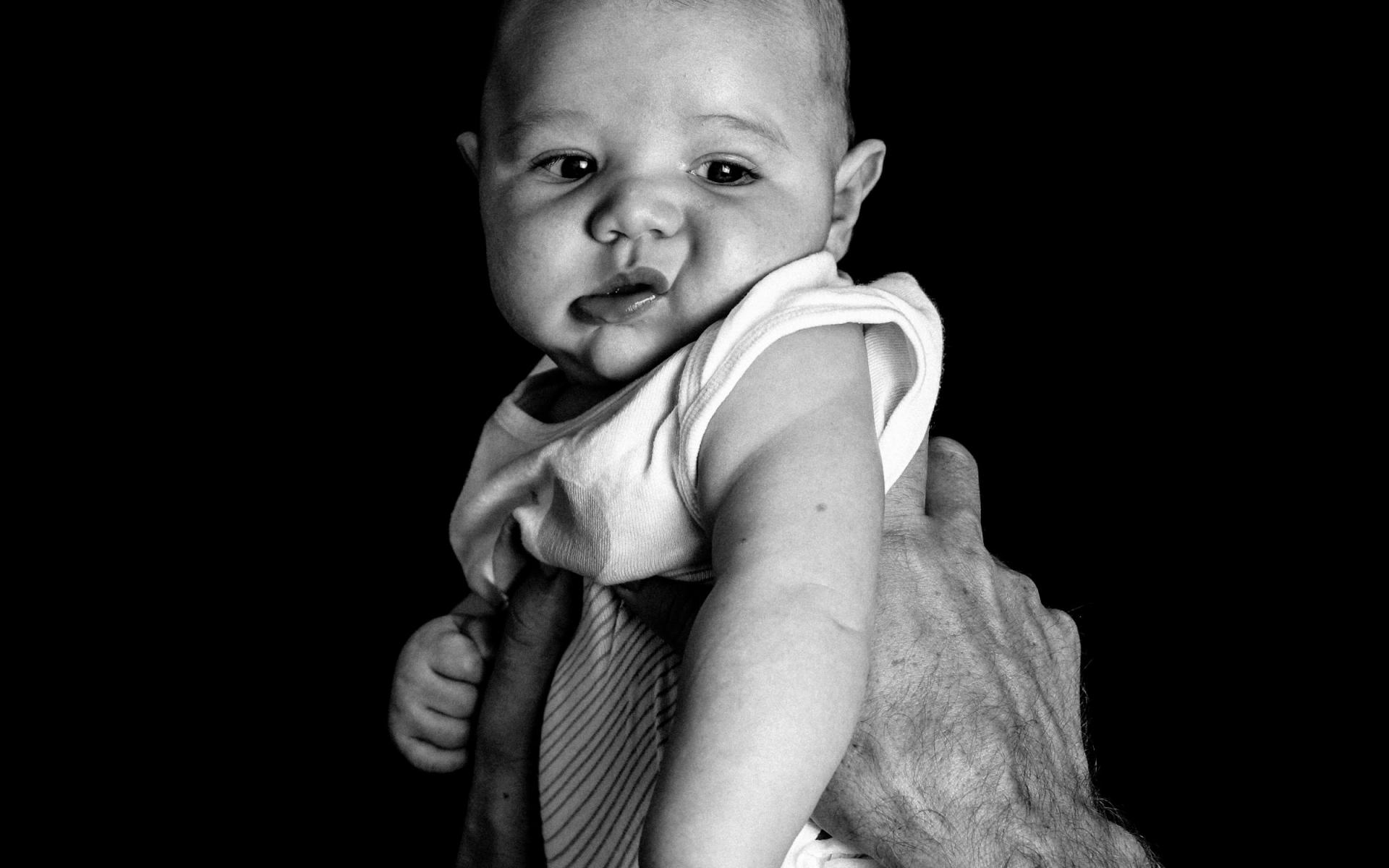 Baby being held